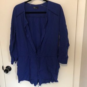 Women’s GAP Blue Romper with Long Sleeves